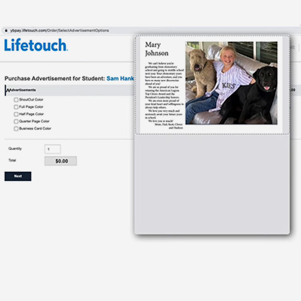 Yearbook Ad Tool